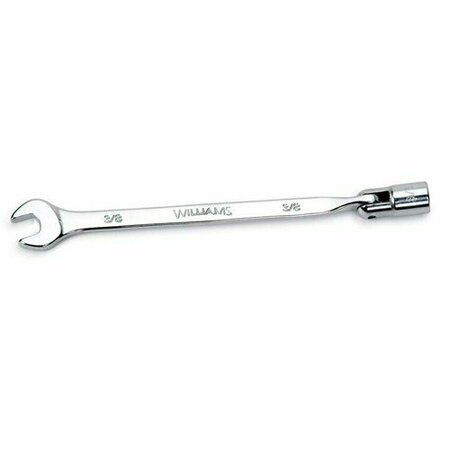 WILLIAMS Combination Wrench, 1/2 Inch Opening, Rounded, Socket End JHW11902